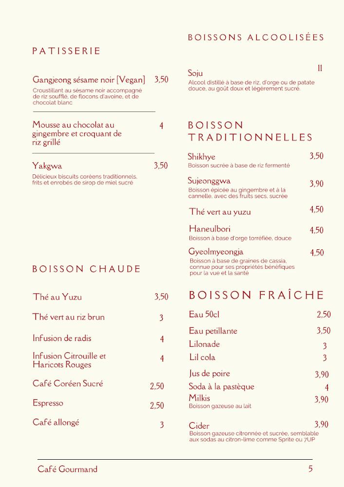 Palais de Séoul - Menu Image 1